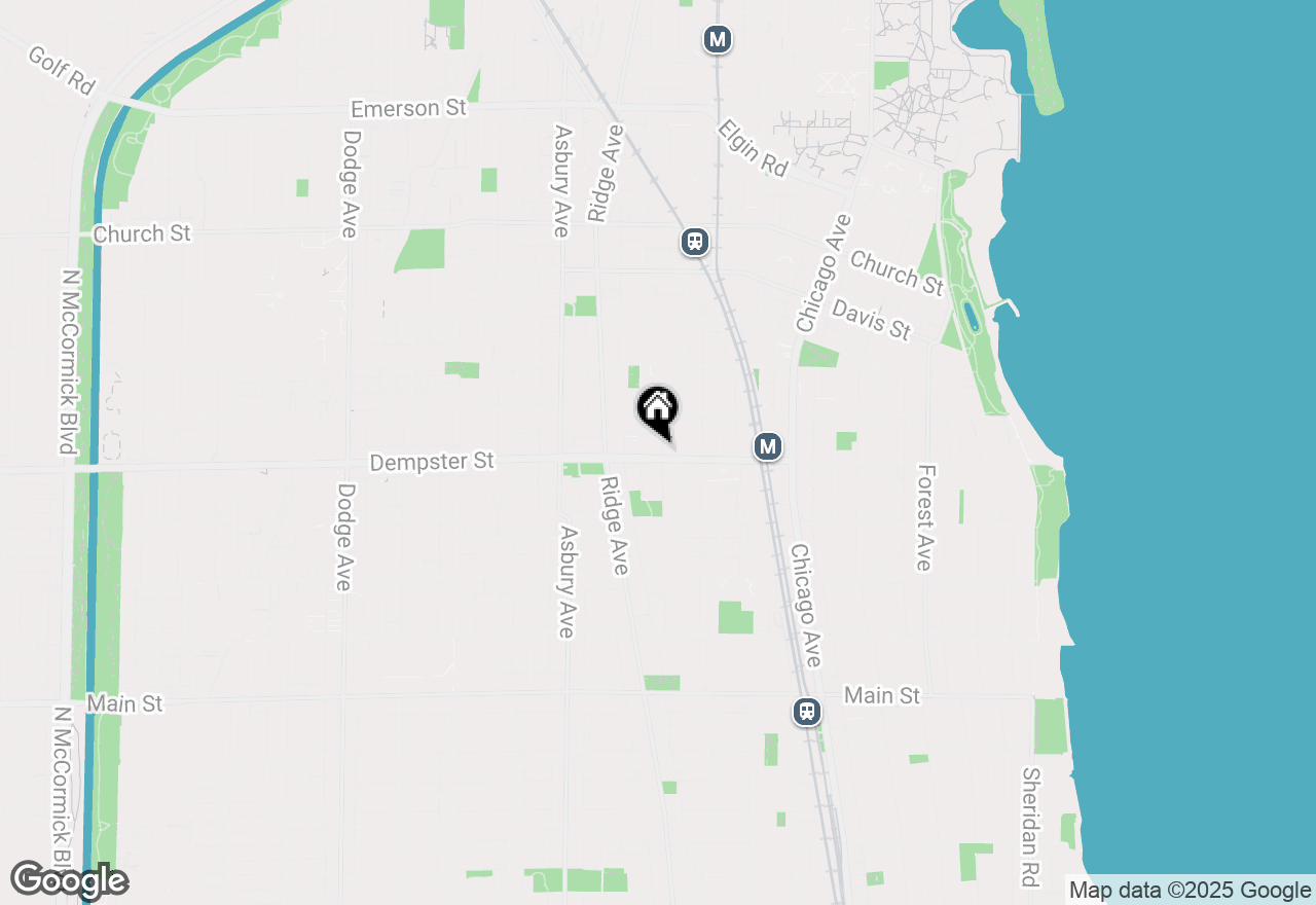 Map of 1019 Dempster Street #1E, Evanston, IL 60201