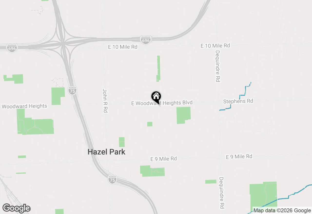 Map of 23833 Couzens Avenue, Hazel Park, MI 48030