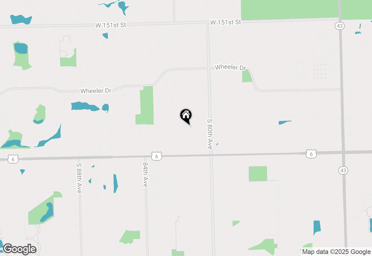 Map of 15722 Deerfield Court #S-1, Orland Park, IL 60462