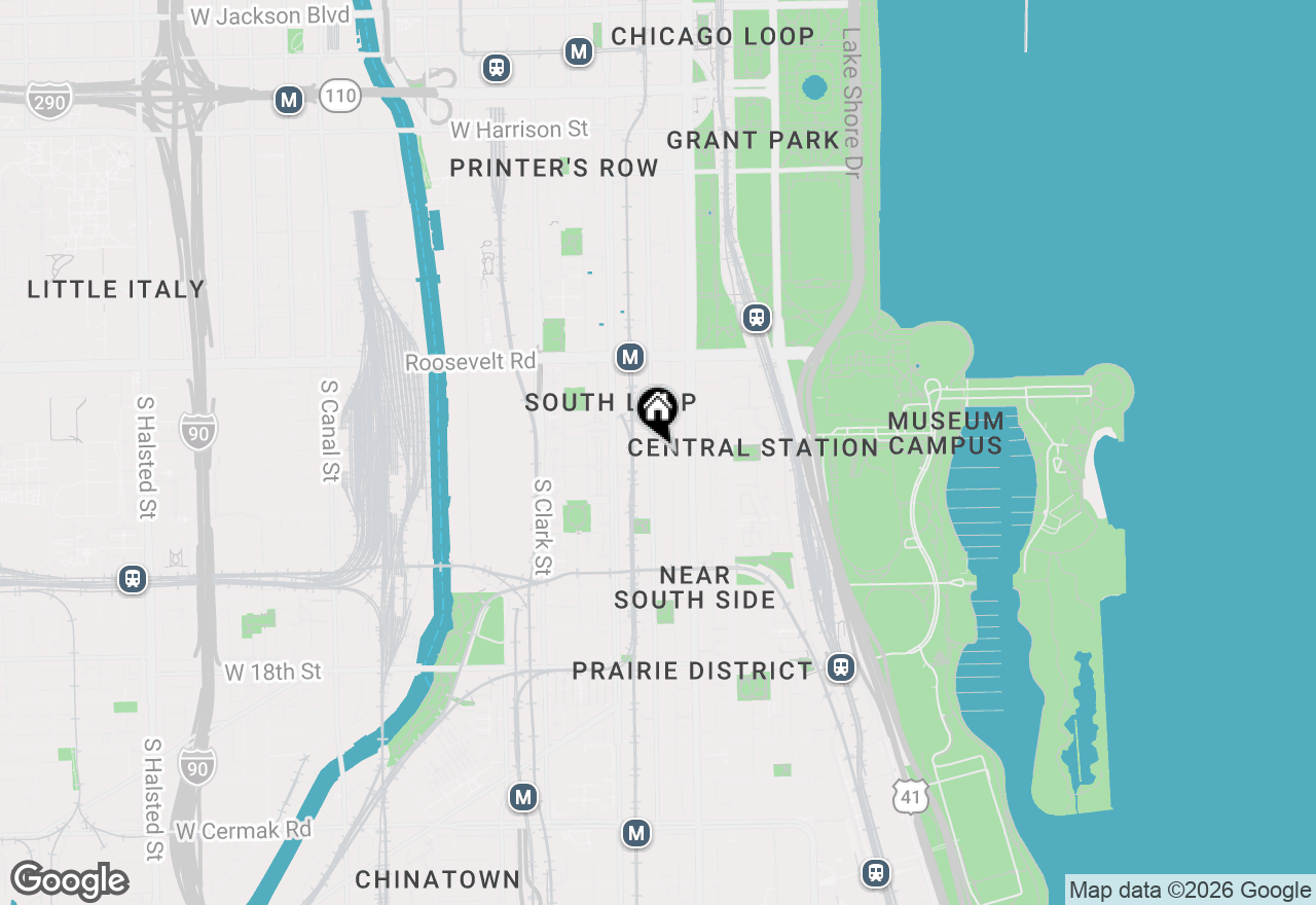 Map of 1345 S Wabash Avenue #707, Chicago, IL 60605