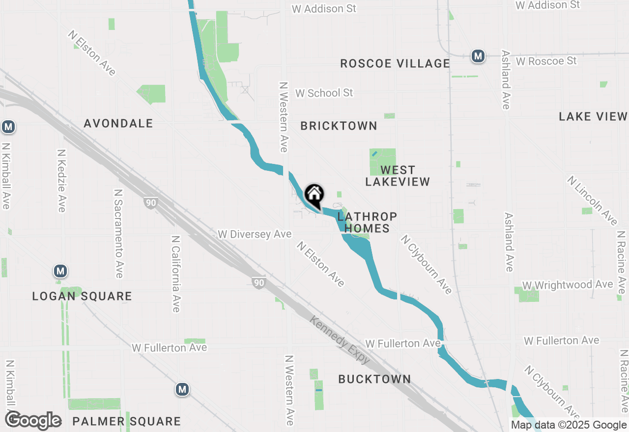 Map of 2832 N Riverwalk Drive, Chicago, IL 60618