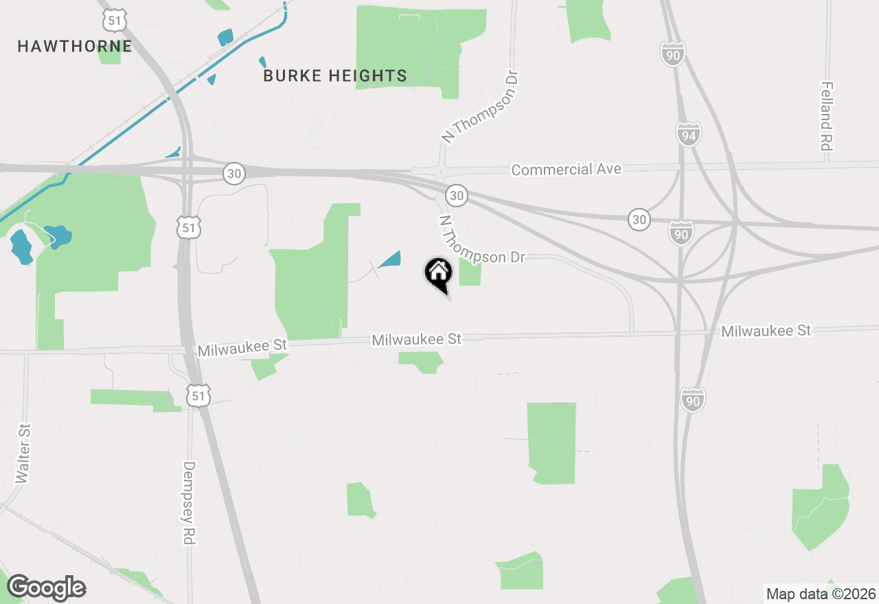 Map of 4709 Hamlet Place, Madison, WI 53714