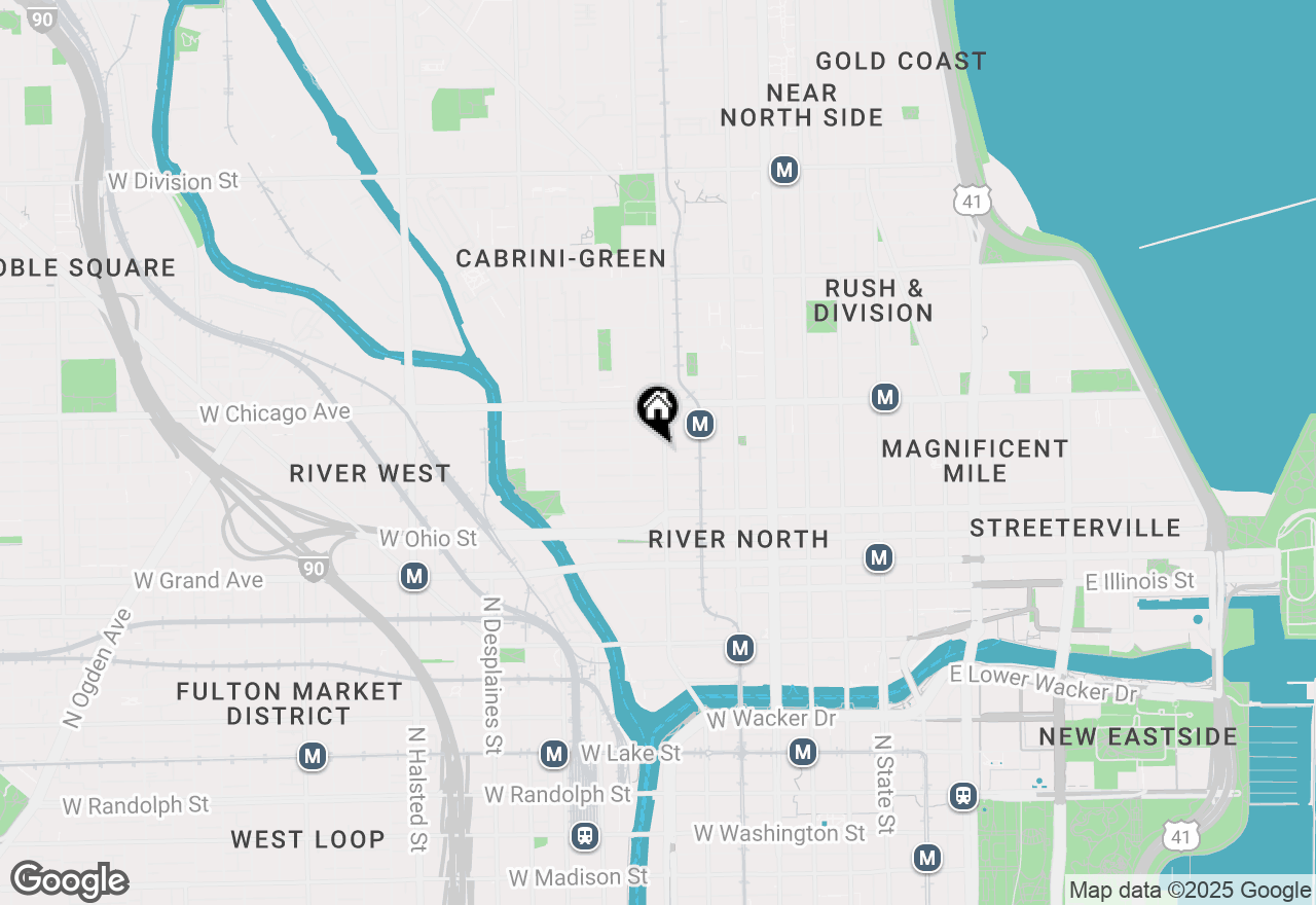 Map of 708 N Orleans Street #B, Chicago, IL 60654