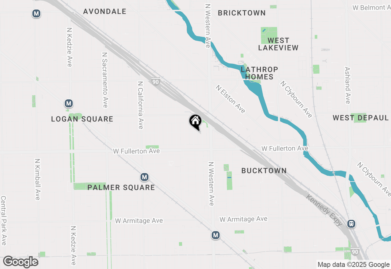 Map of 2453 N Campbell Avenue #1, Chicago, IL 60647