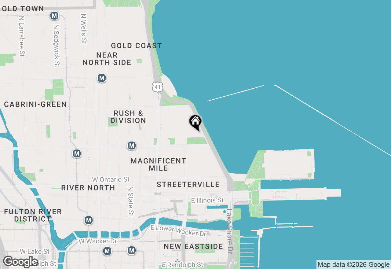 Map of 840 N Lake Shore Drive #401-402, Chicago, IL 60611