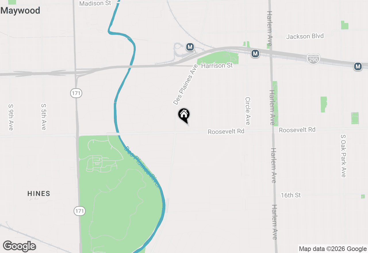 Map of 1131 Troost Avenue, Forest Park, IL 60130