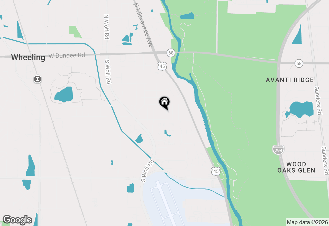 Map of 404 Jerome Place, Wheeling, IL 60090