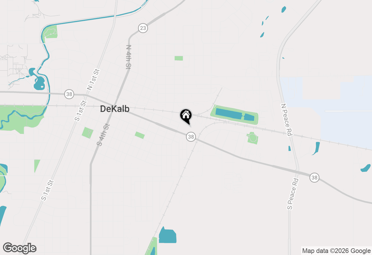 Map of 1132 E Locust Street, Dekalb, IL 60115