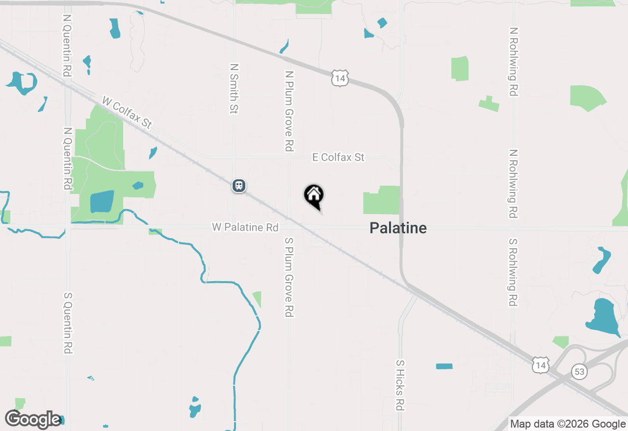 Map of 24 N Benton Street, Palatine, IL 60067