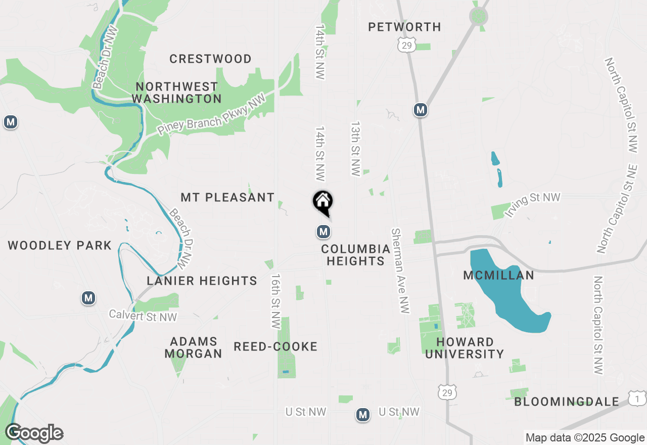 Map of 1390 Kenyon Street Nw #722, Washington, DC 20010