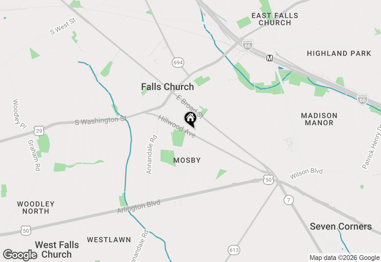 Map of 403 Hillwood Avenue, Falls Church, VA 22046