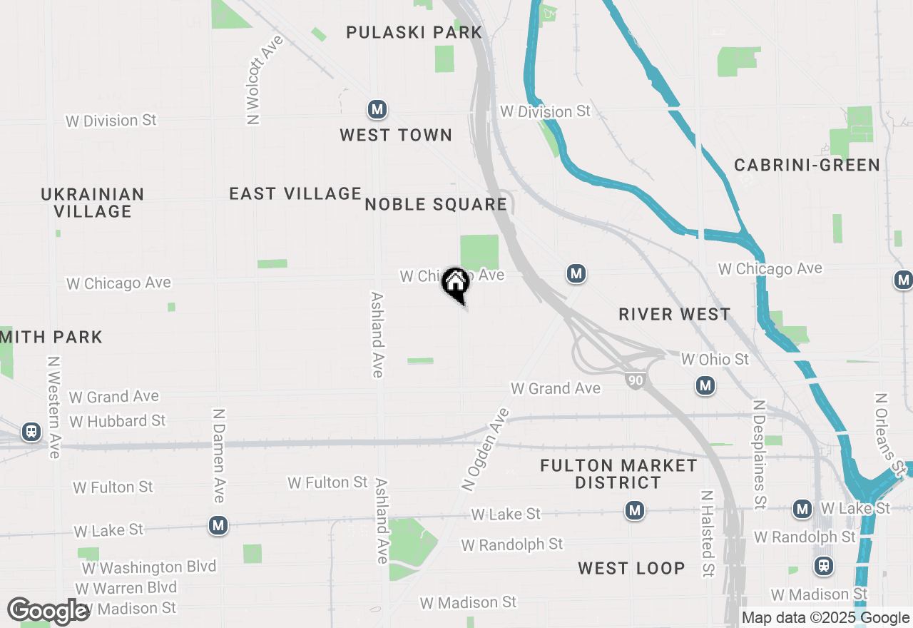 Map of 700 N Noble Street #2W, Chicago, IL 60642
