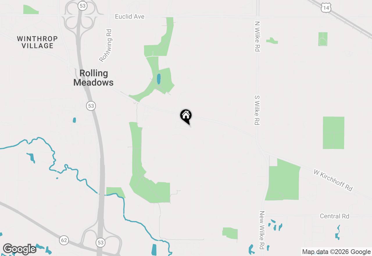 Map of 2709 Lily Lane, Rolling Meadows, IL 60008