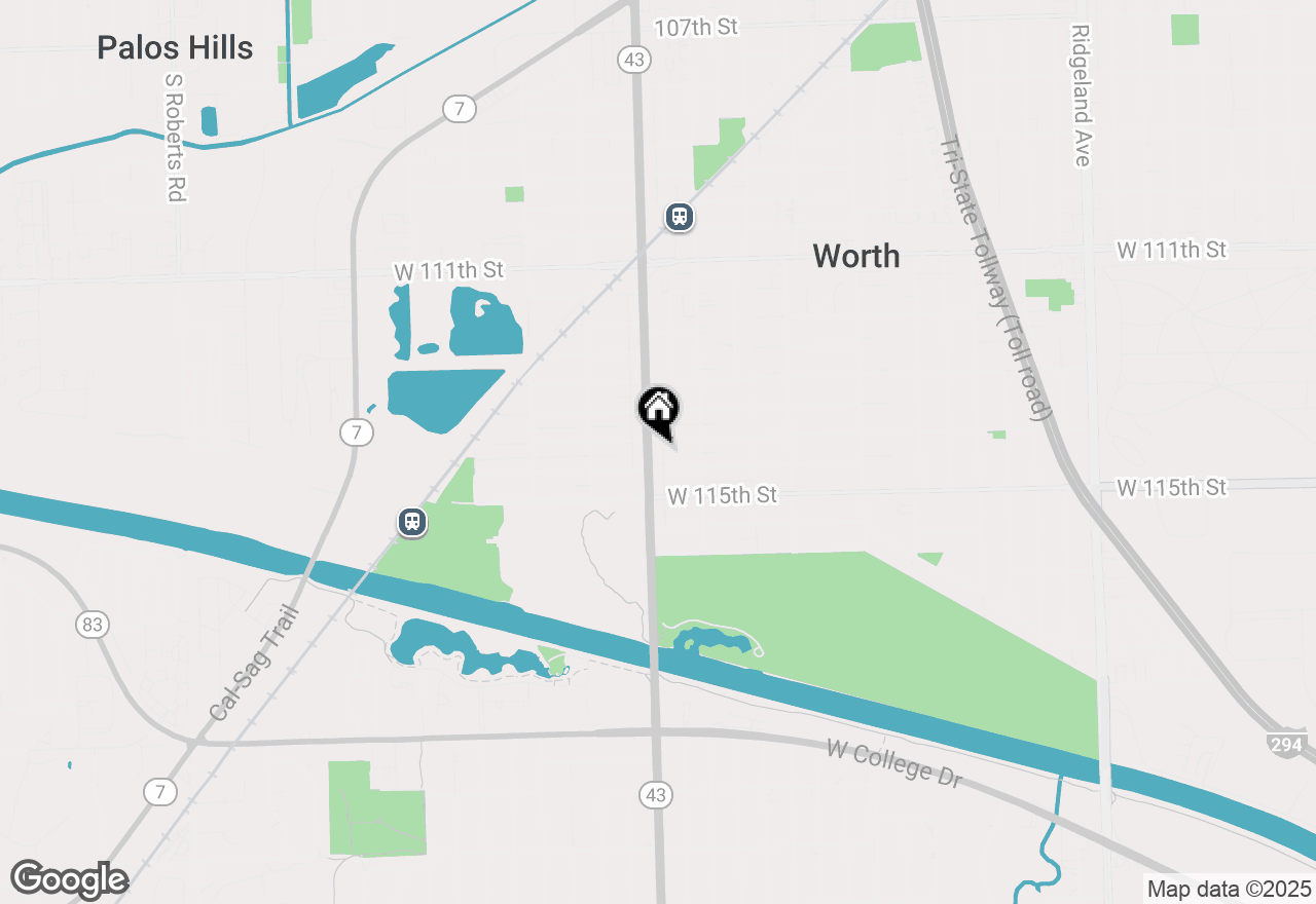 Map of (Address confidential), Worth, Illinois 60482