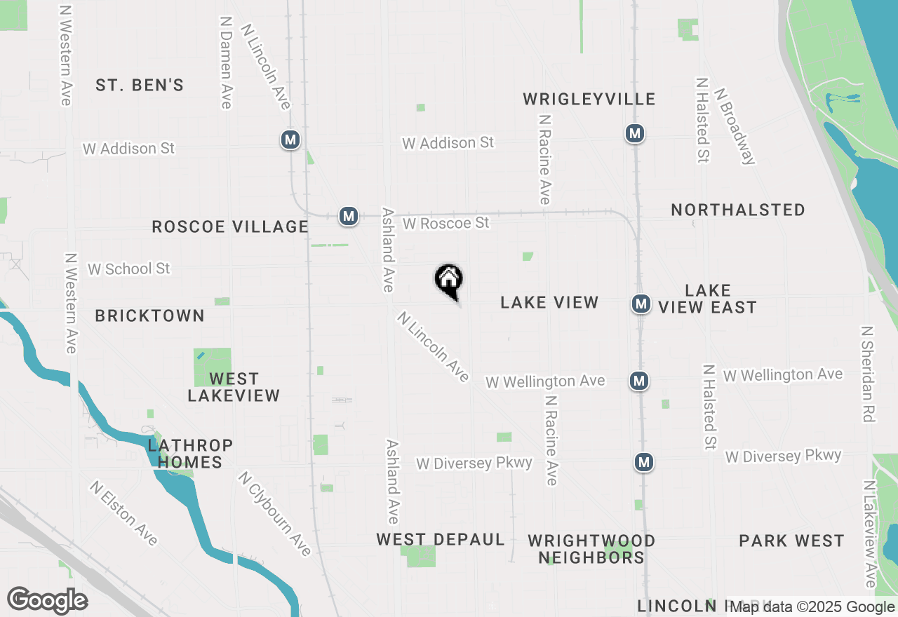 Map of 1431 W Belmont Avenue #2R, Chicago, IL 60657