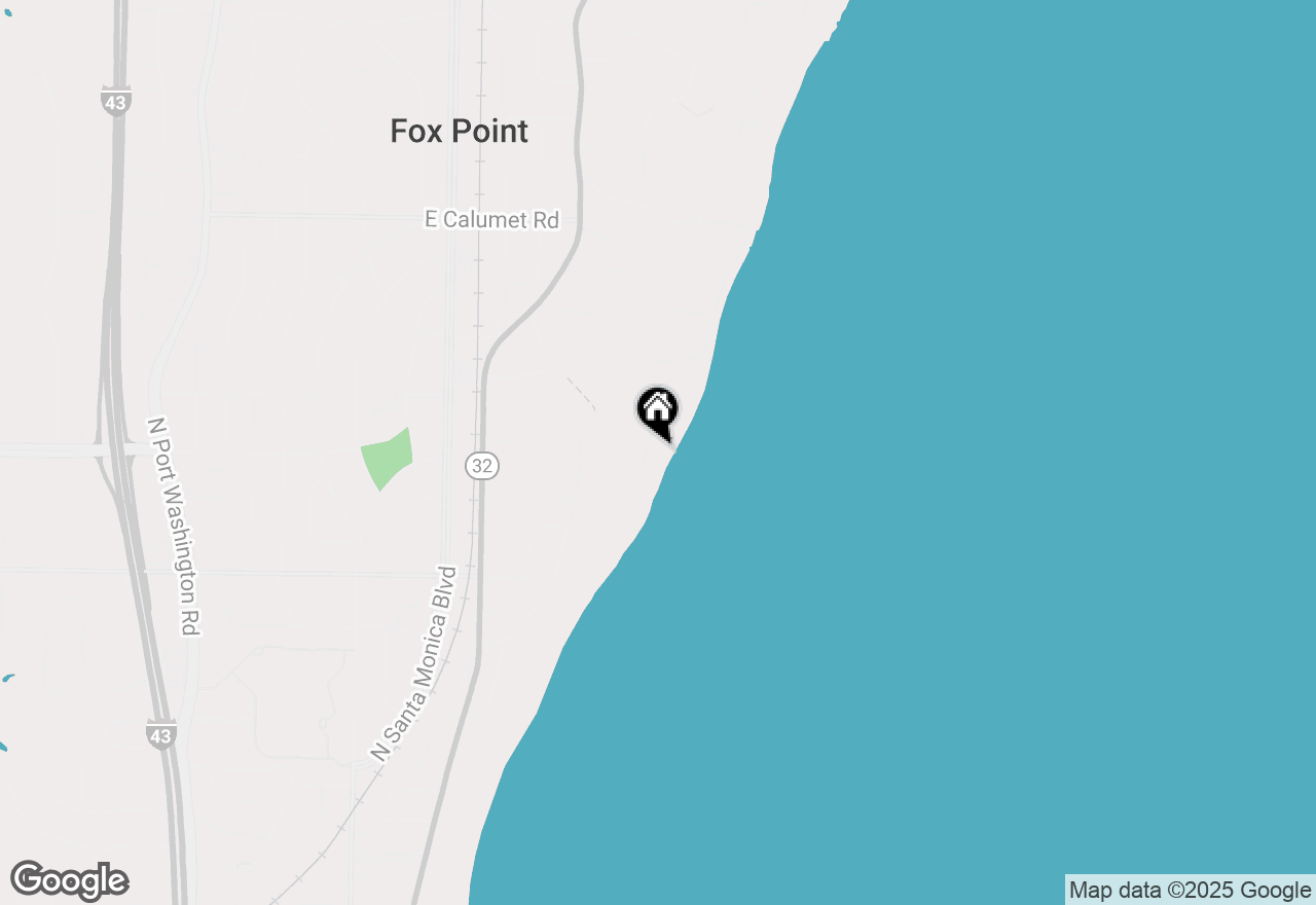 Map of 7200 N Beach Dr, Fox Point, WI 53217