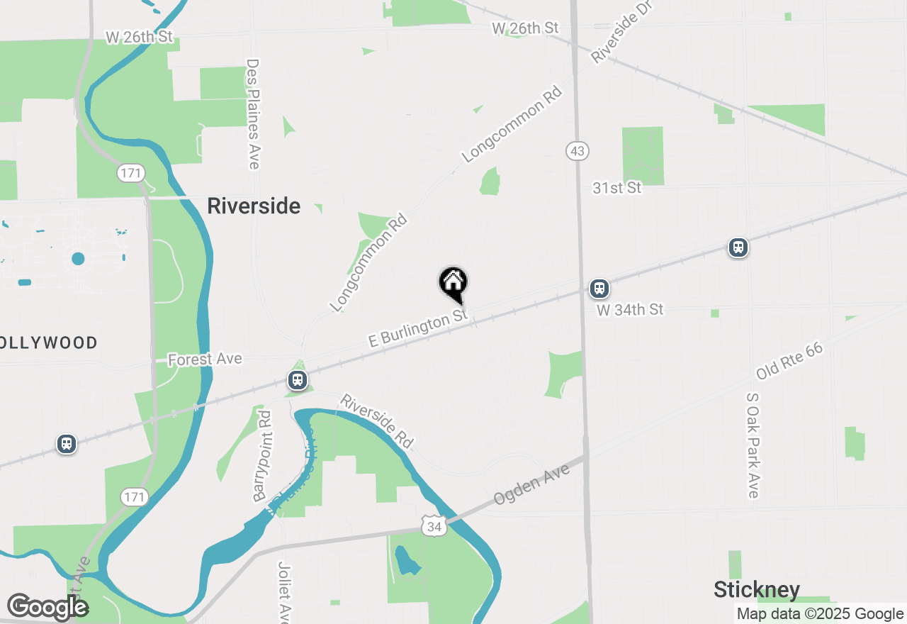 Map of 204 E Burlington Street, Riverside, IL 60546