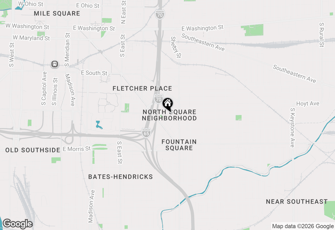Map of 969 Elm Street, Indianapolis, IN 46203