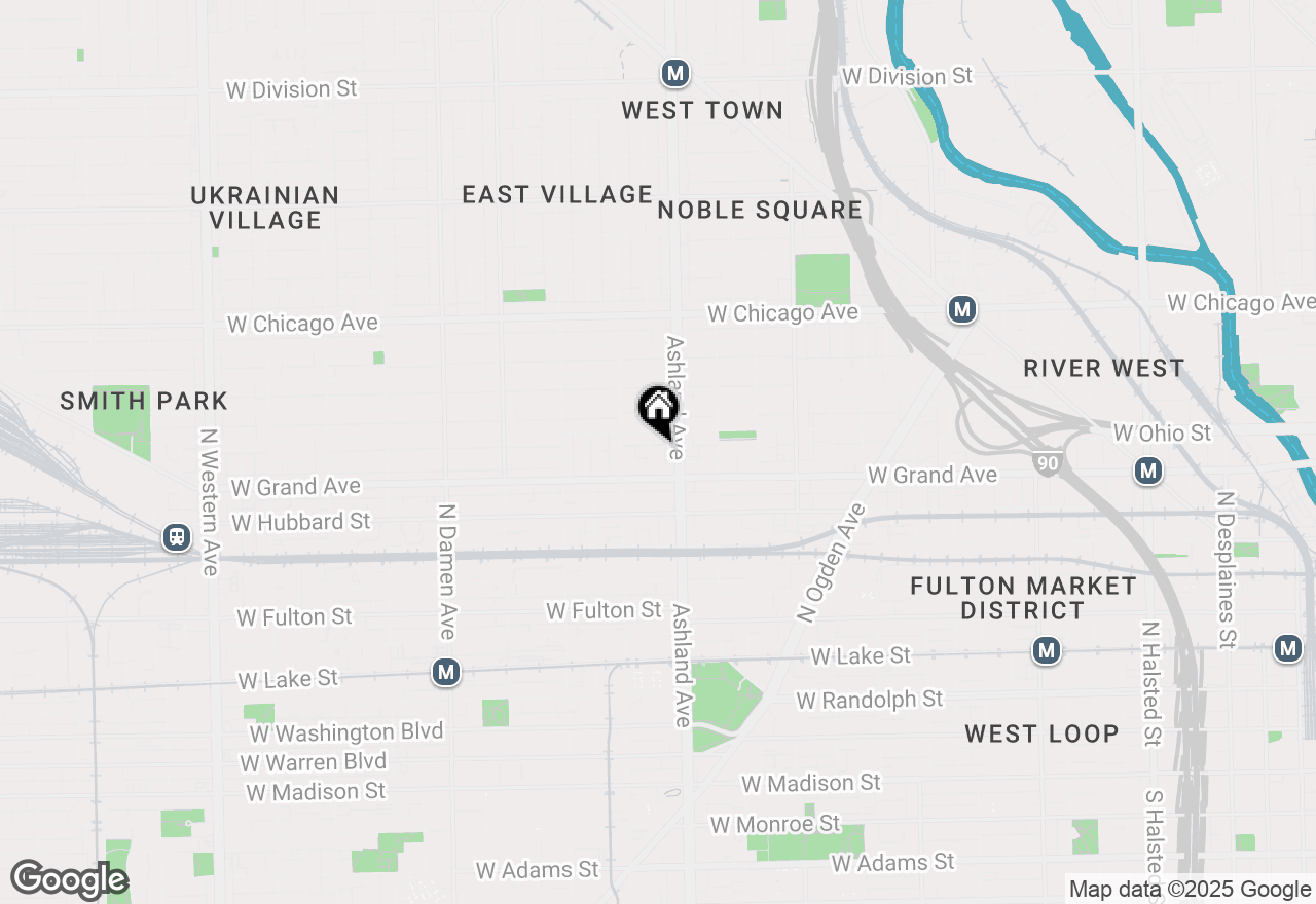 Map of 527 N Marshfield Avenue #1R, Chicago, IL 60622