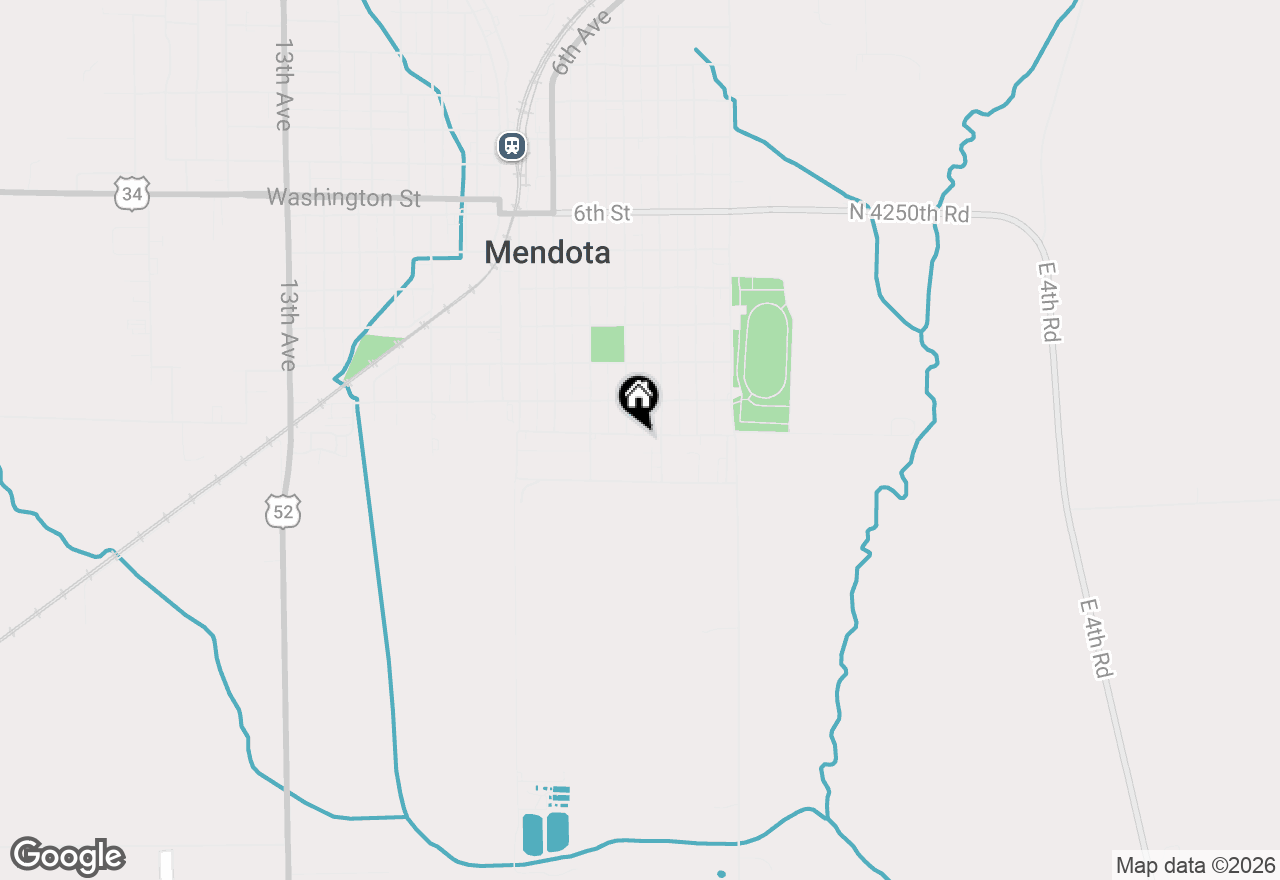 Map of 307 Division Street, Mendota, IL 61342