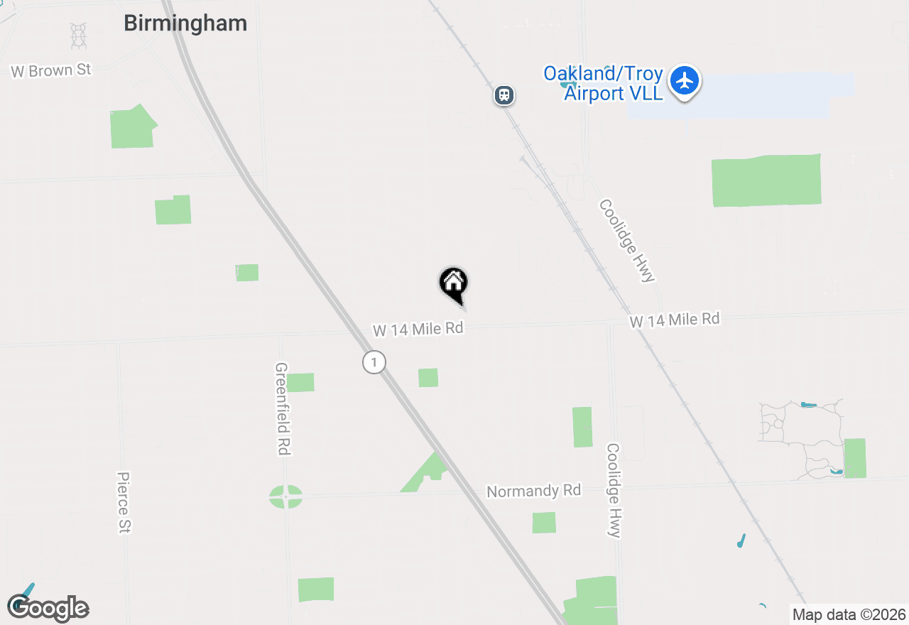 Map of 2090 Bradford Road, Birmingham, MI 48009