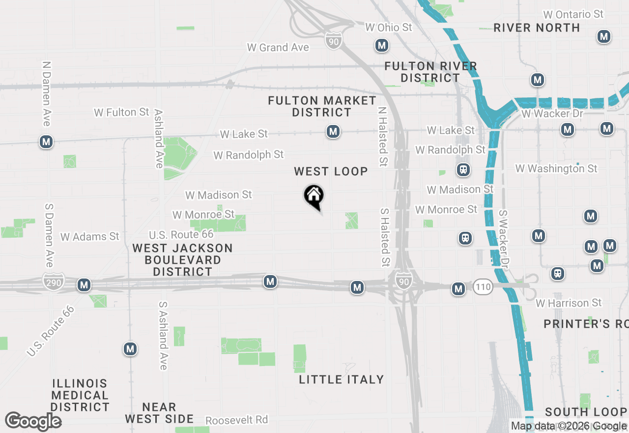 Map of 1051 W Monroe Street #4, Chicago, IL 60607