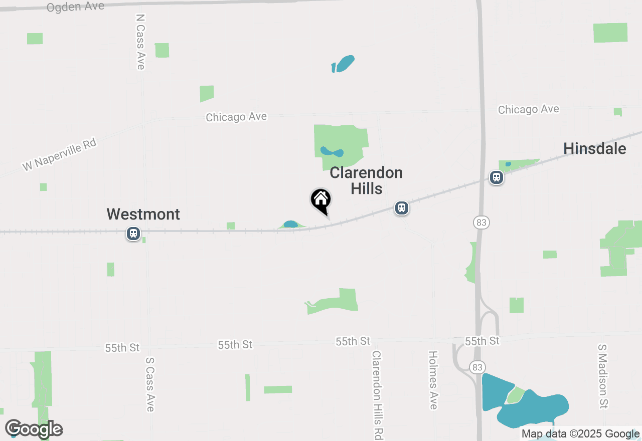 Map of 2 Oxford Avenue, Clarendon Hills, IL 60514