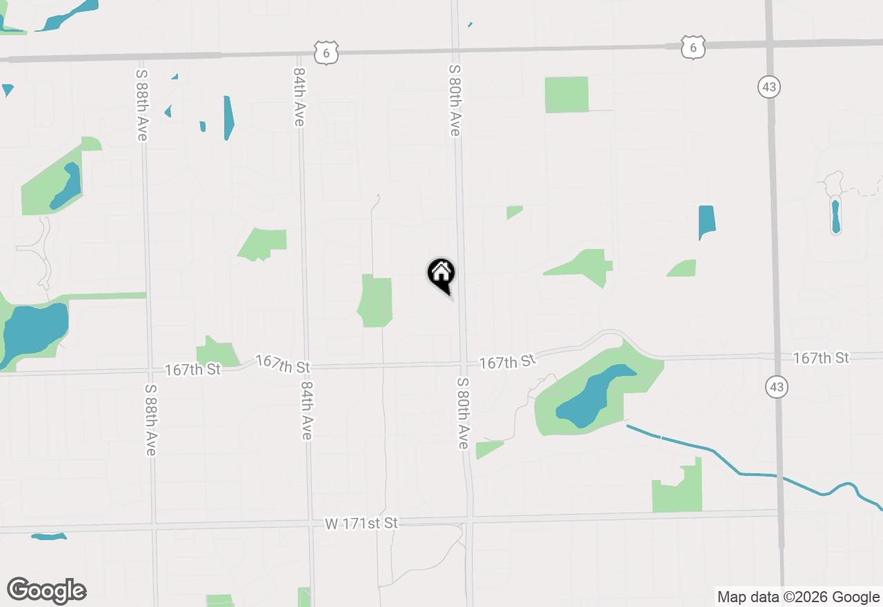 Map of 8019 Prairie Court, Tinley Park, IL 60477