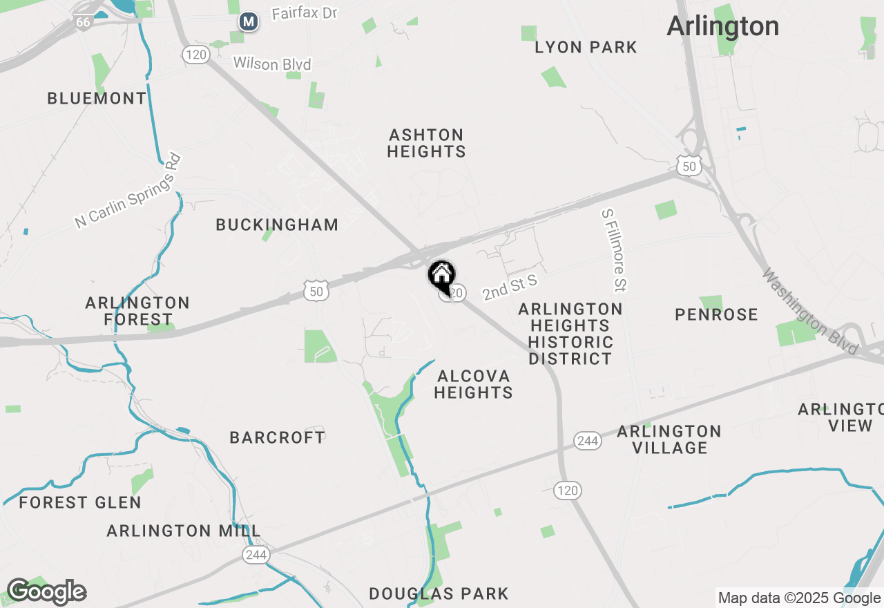 Map of 3727 2nd Street S, Arlington, VA 22204