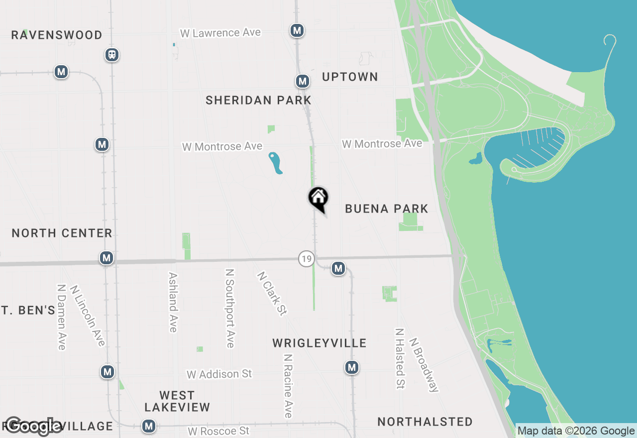 Map of 4124 N Kenmore Avenue #2N, Chicago, IL 60613