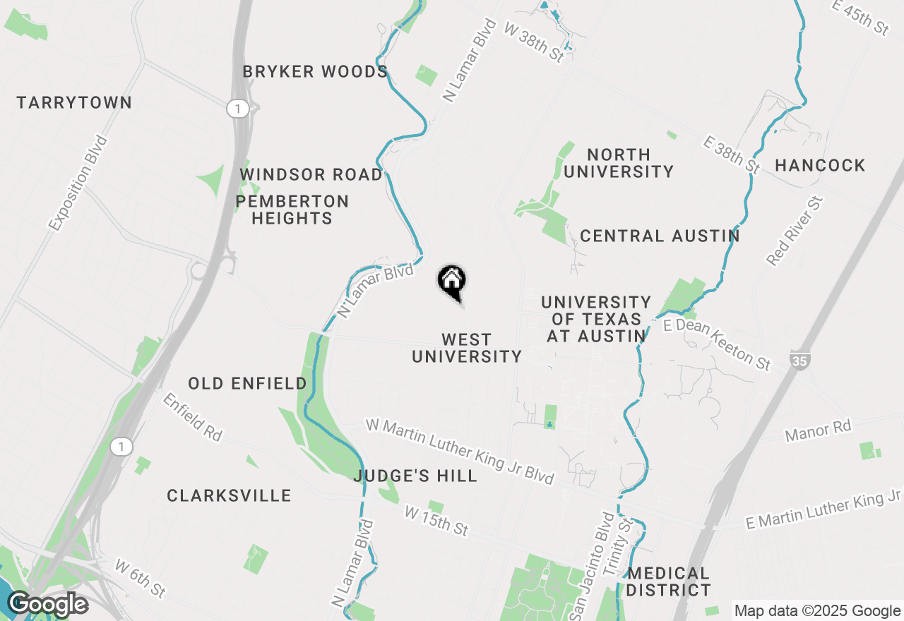 Map of 711 Graham Pl, Austin, TX 78705