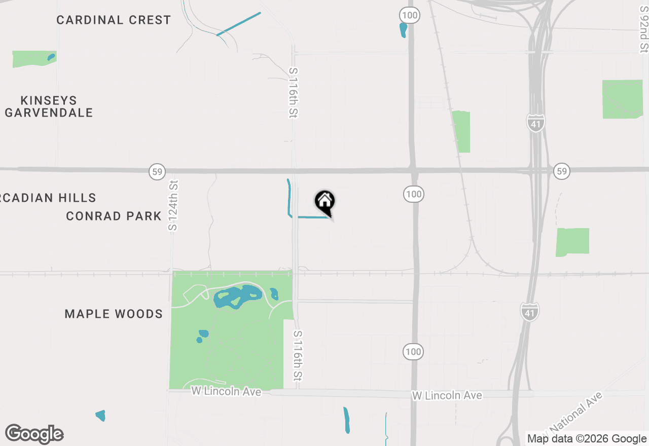 Map of 1618 S 115th Unit 302 Ct, West Allis, WI 53214