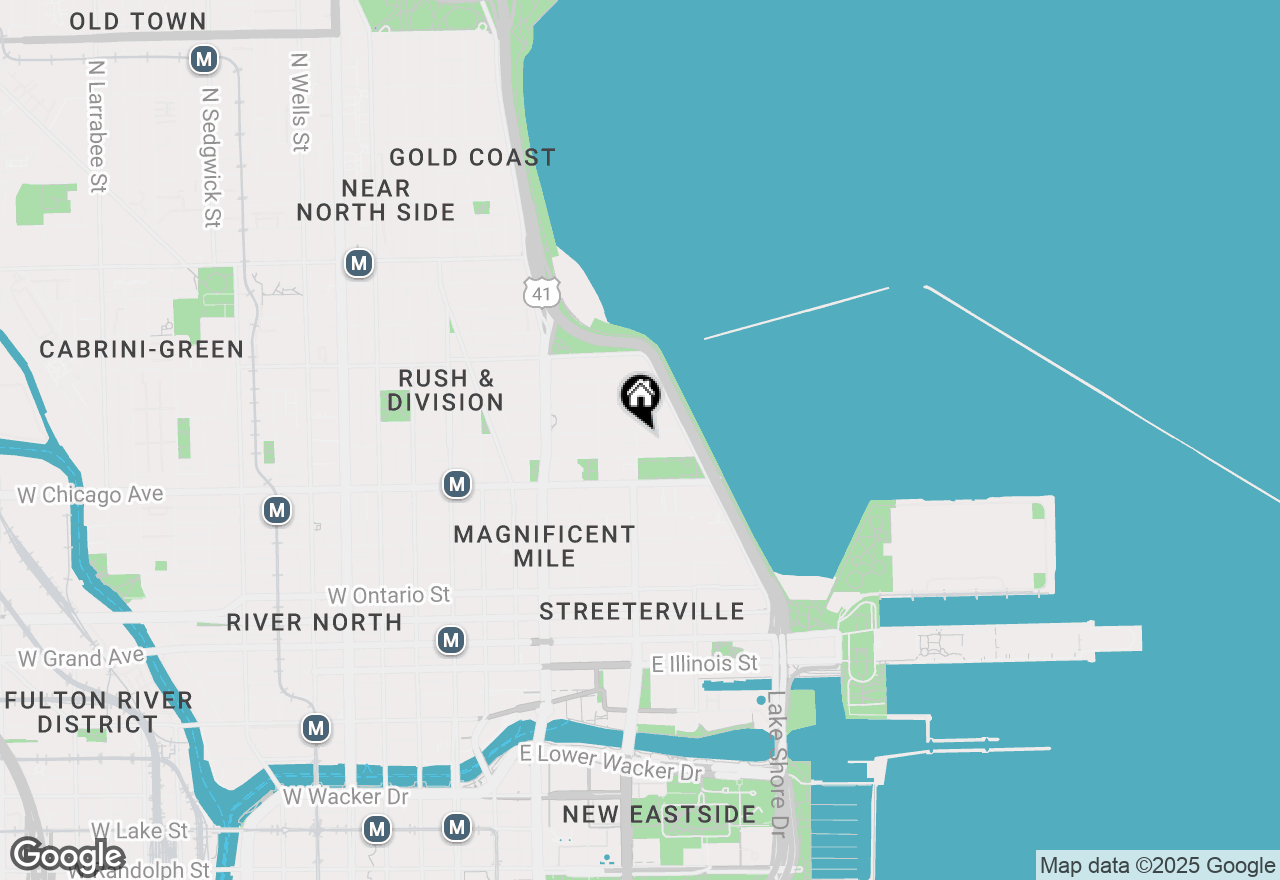 Map of 247 E Chestnut Street #2004, Chicago, IL 60611