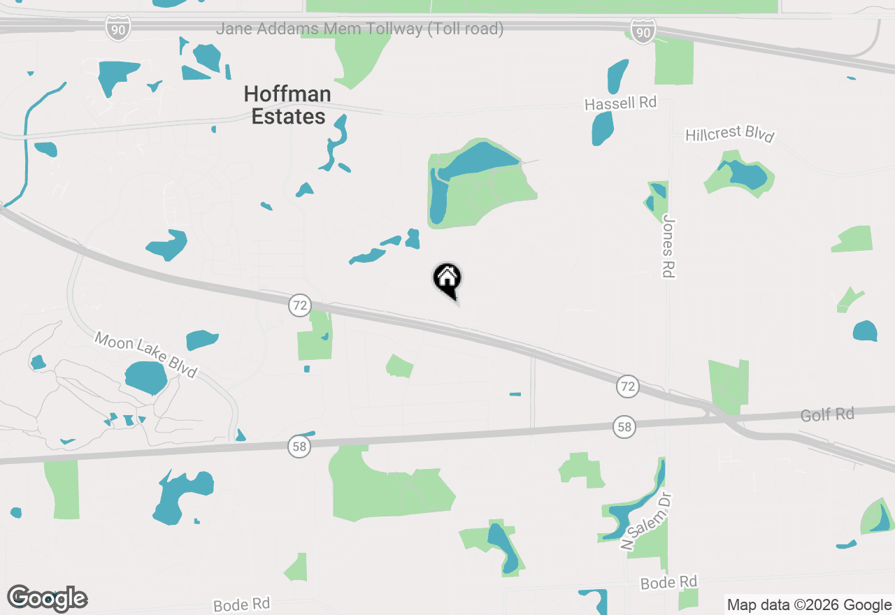 Map of 1360 Devonshire Lane, Hoffman Estates, IL 60169