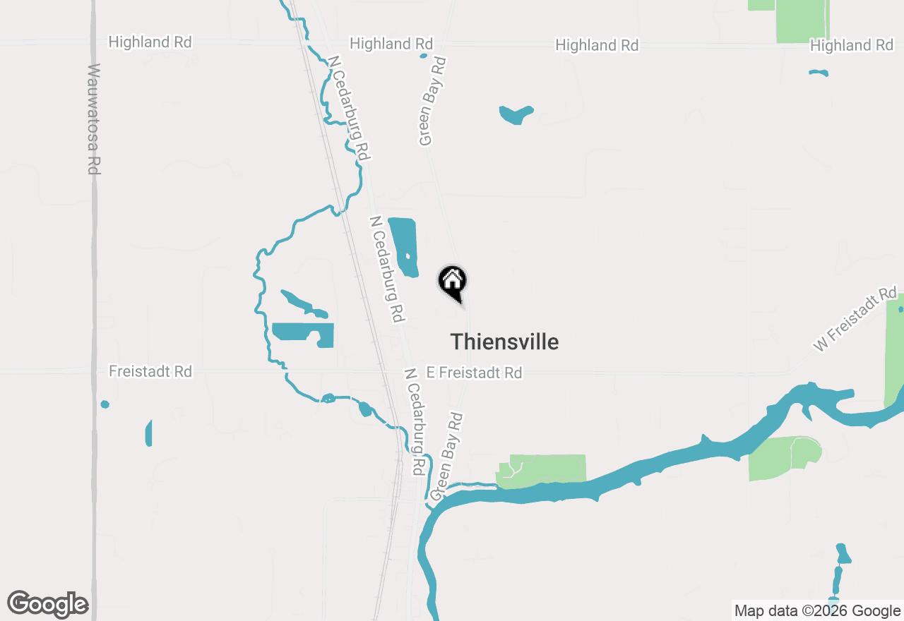 Map of 173 Heidel Rd, Thiensville, WI 53092