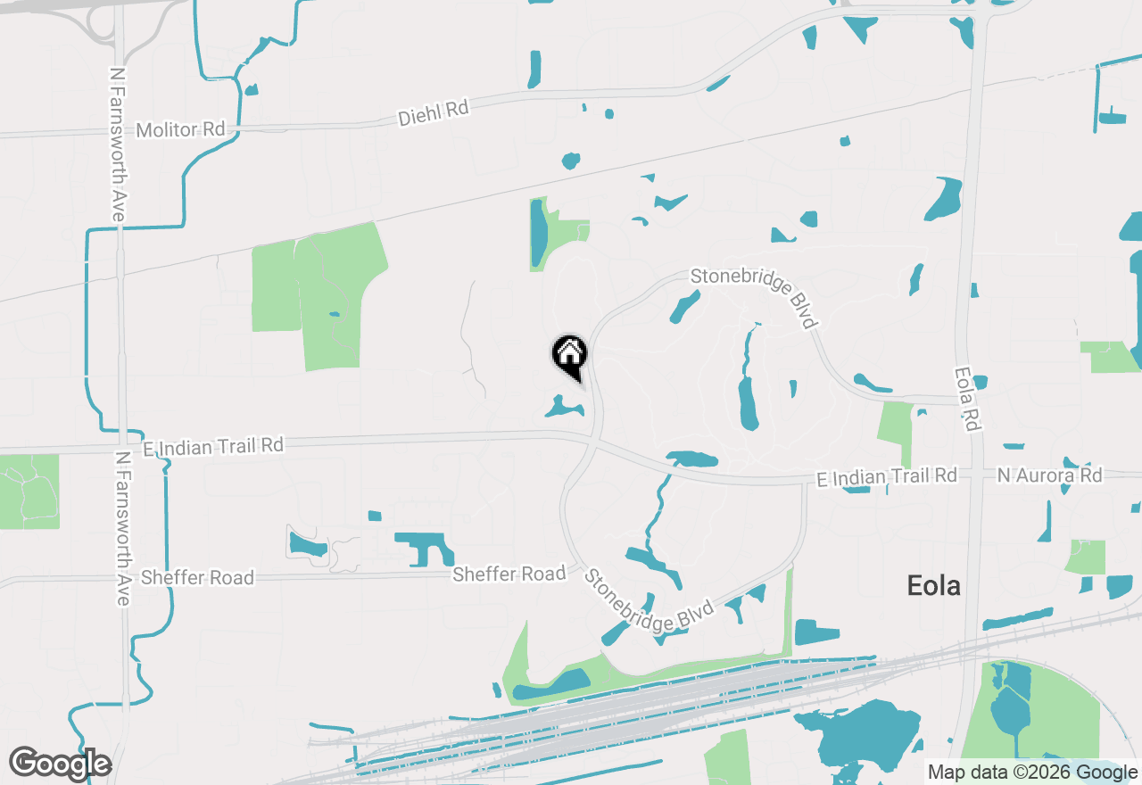 Map of 2286 Brookside Lane, Aurora, IL 60502