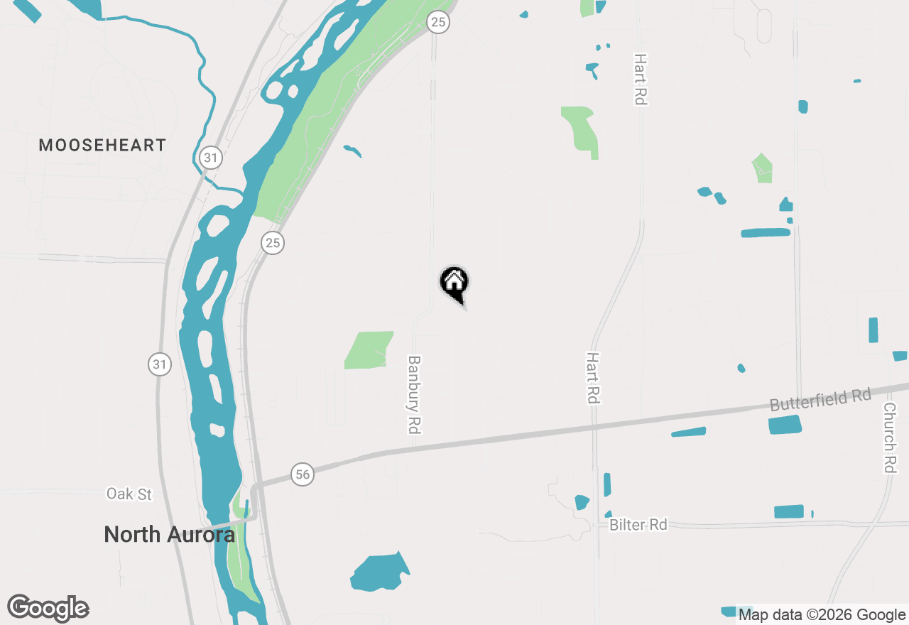 Map of 105 Sharon Court, North Aurora, IL 60542