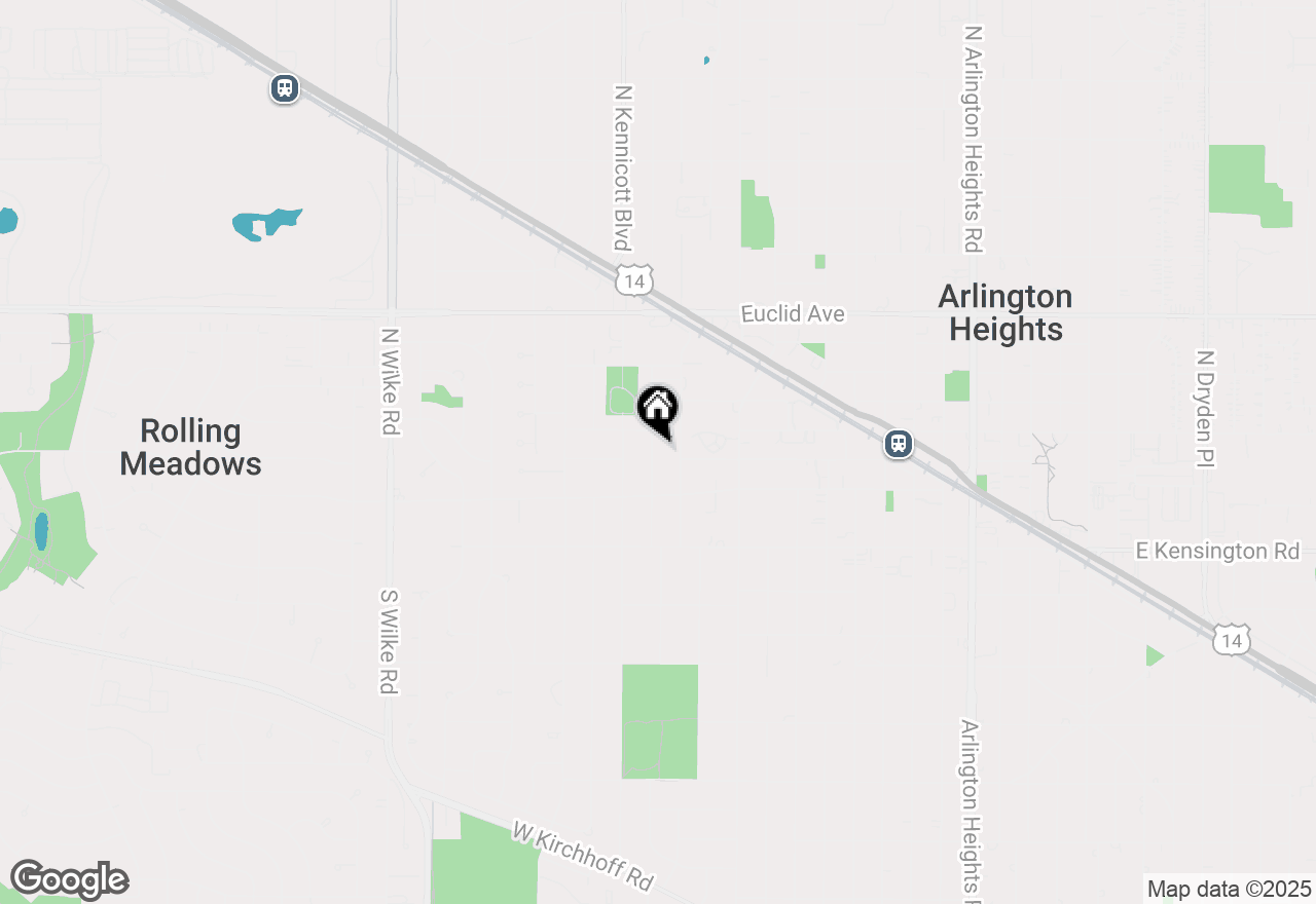 Map of 107 N Kaspar Avenue, Arlington Heights, IL 60005