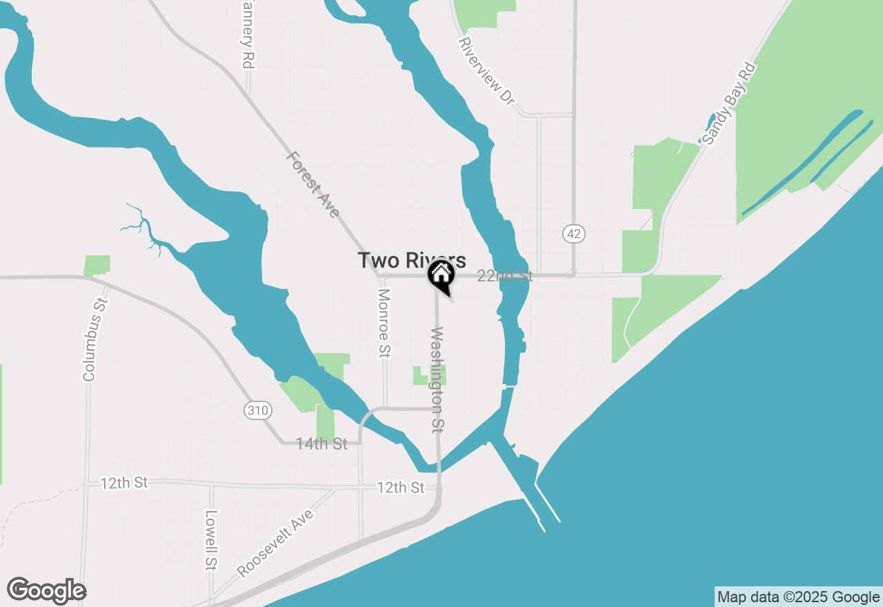 Map of 2023 Washington St, Two Rivers, WI 54241