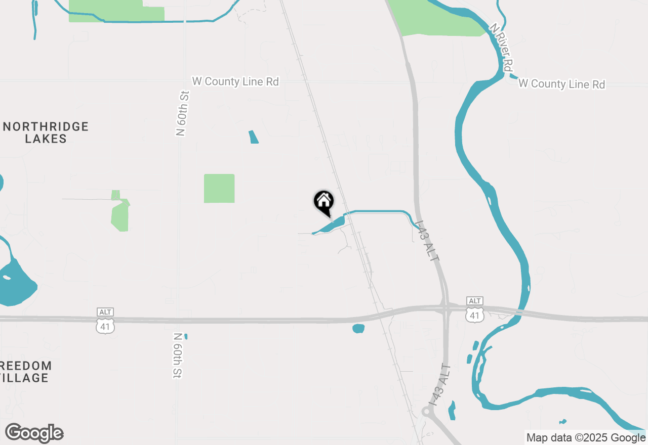 Map of 4951 W Joleno Ln, Brown Deer, WI 53223