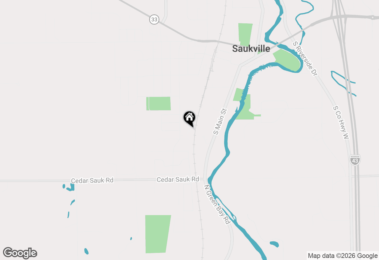 Map of 18 Briarknoll Cir, Saukville, WI 53080
