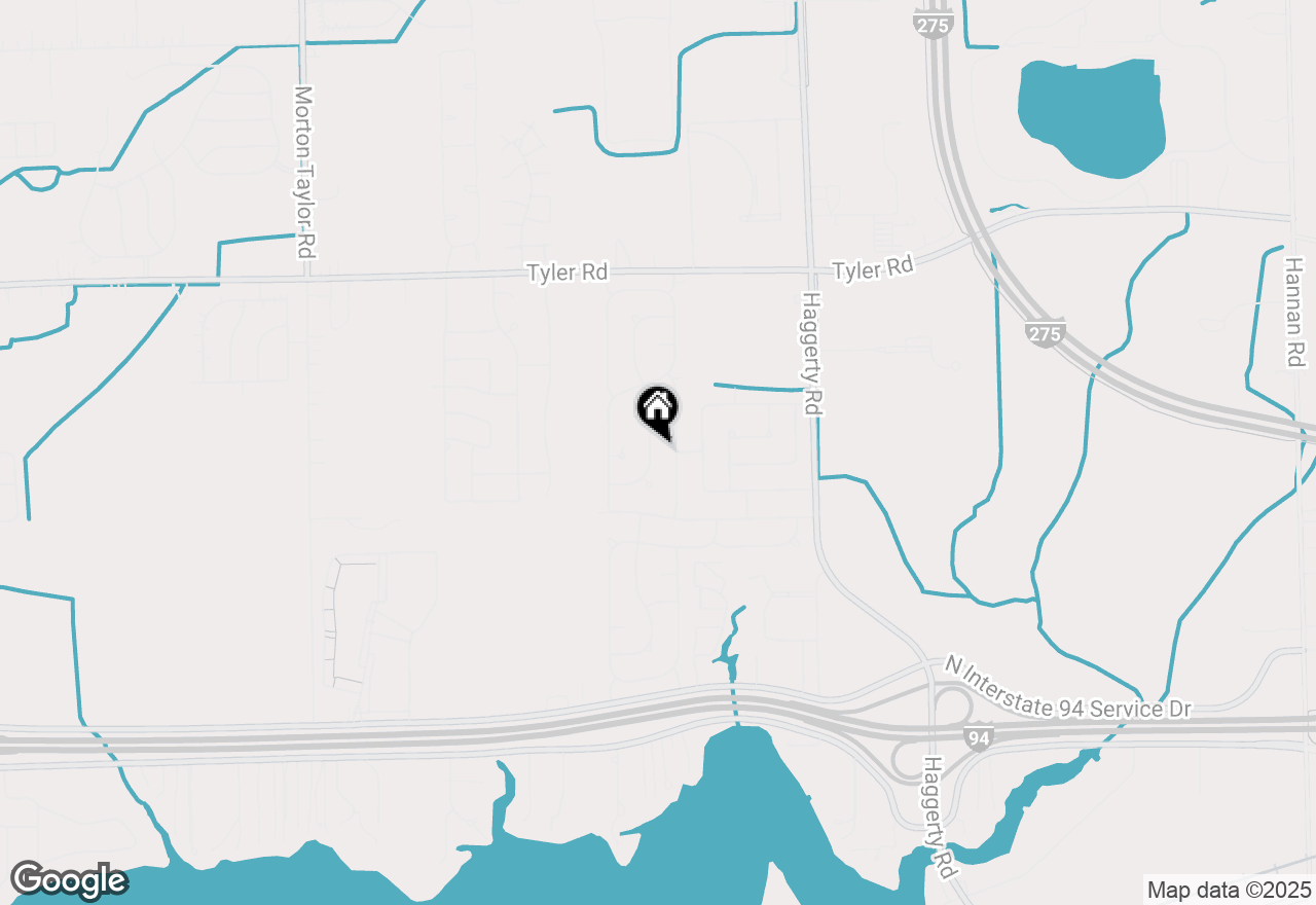 Map of 9939 Hamilton Street, Van Buren Twp, MI 48111