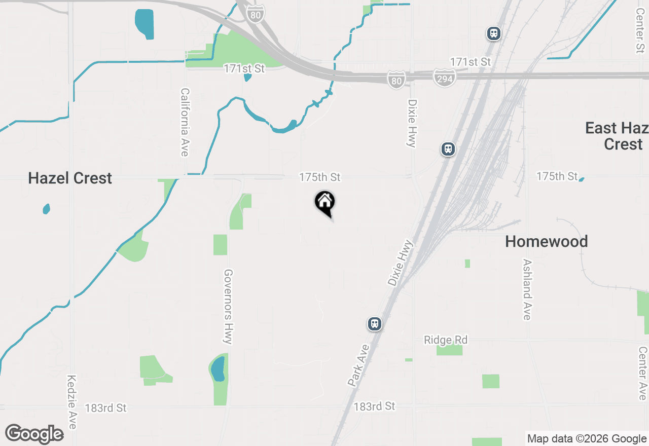 Map of 17640 Golfview Avenue, Homewood, IL 60430