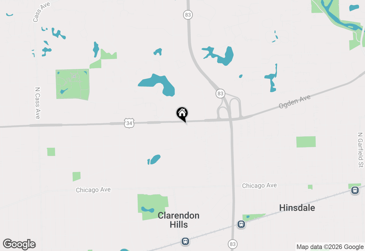 Map of 297 Columbine Drive, Clarendon Hills, IL 60514