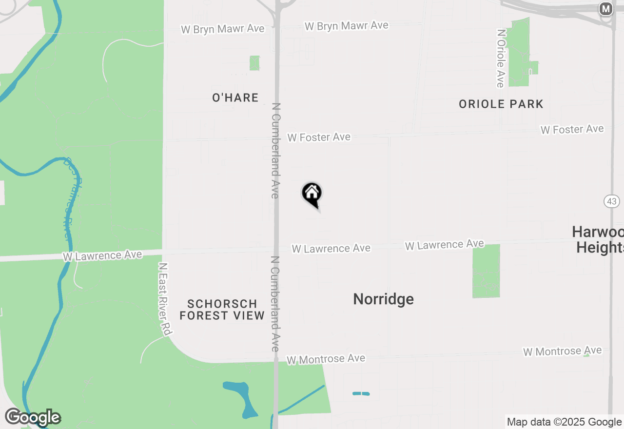 Map of 8266 W Ainslie Street, Norridge, IL 60706