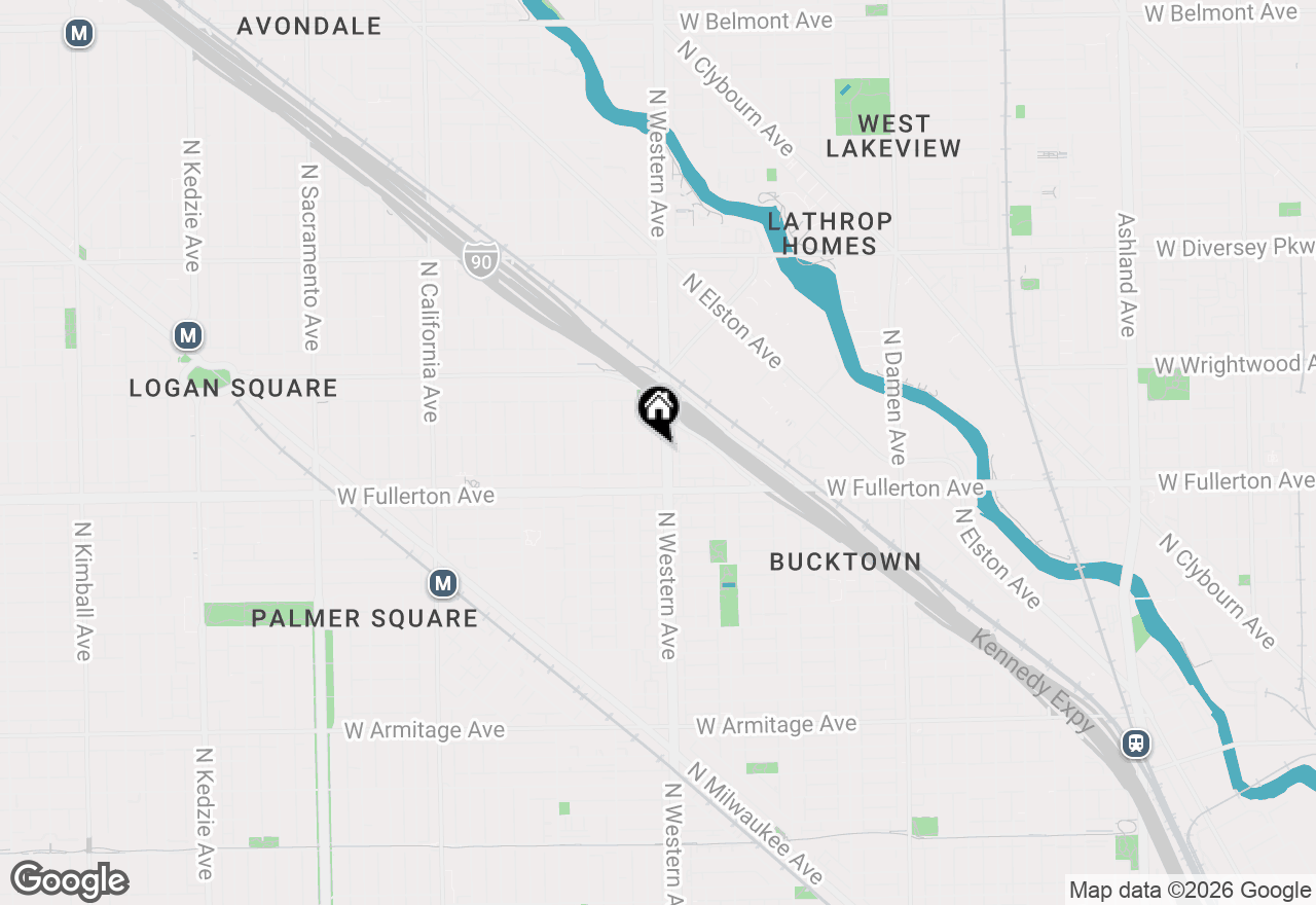 Map of 2438 N Western Avenue #3, Chicago, IL 60647