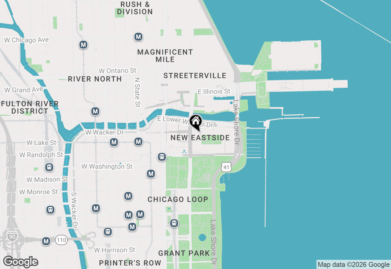 Map of 225 N Columbus Drive #7702, Chicago, IL 60601