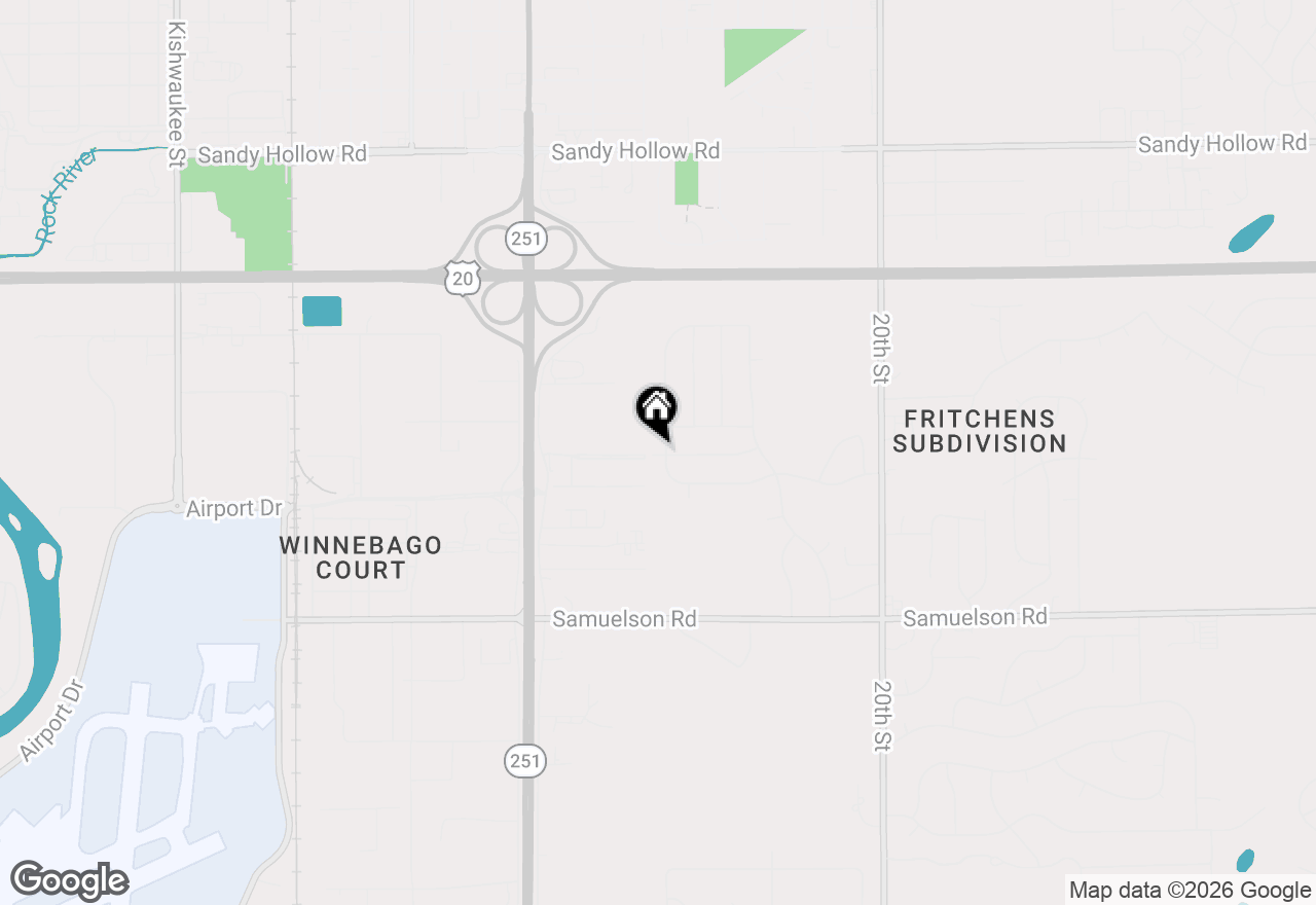 Map of 2523 Bluffside Drive, Rockford, IL 61109