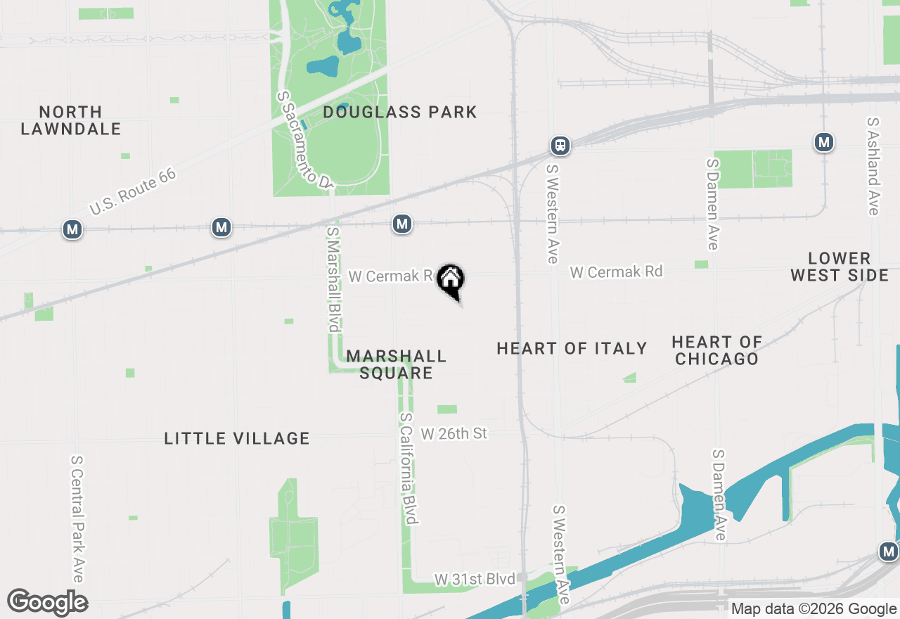 Map of 2636 W 23rd Street #1F, Chicago, IL 60608
