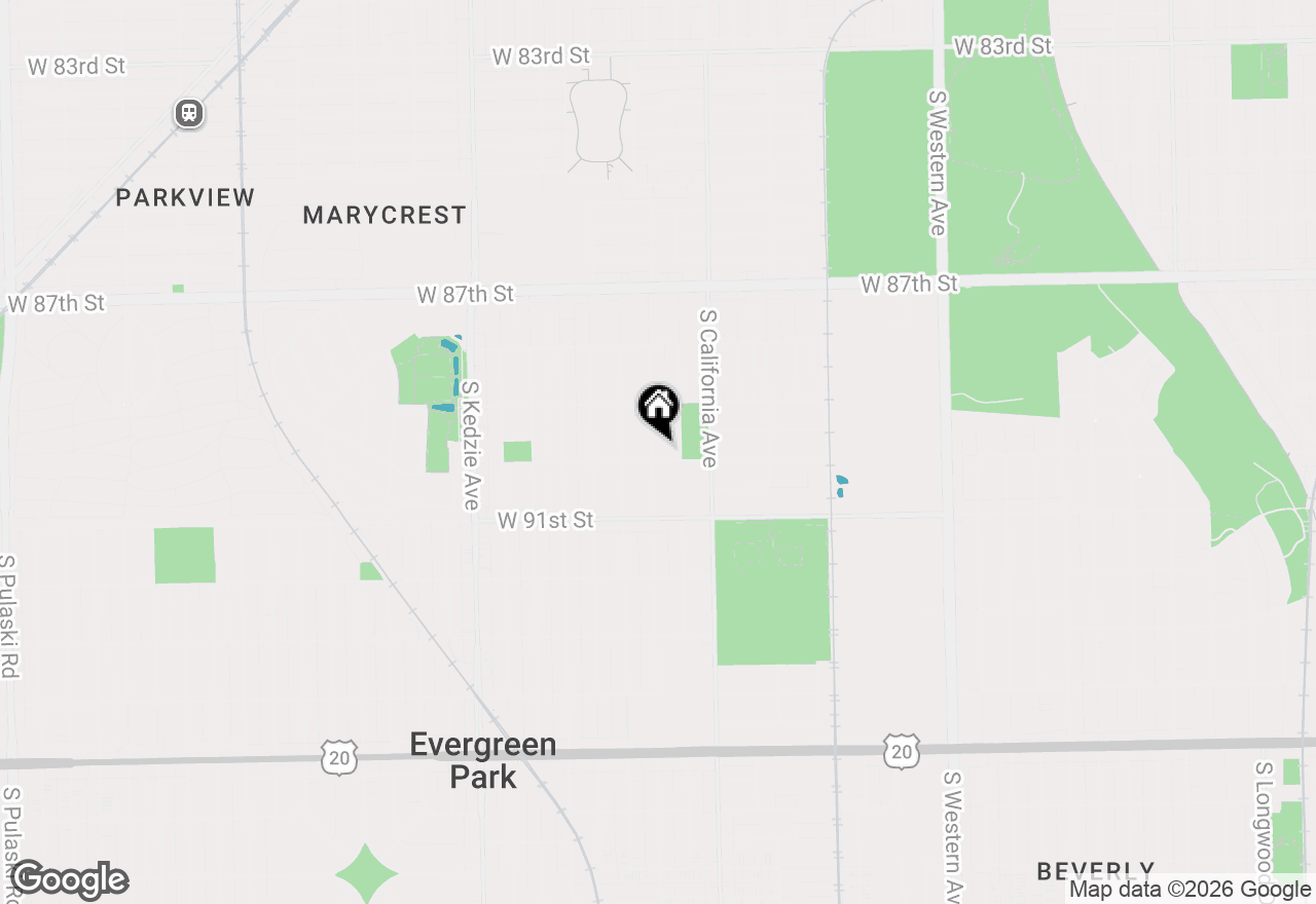 Map of 8955 S Francisco Avenue, Evergreen Park, IL 60805
